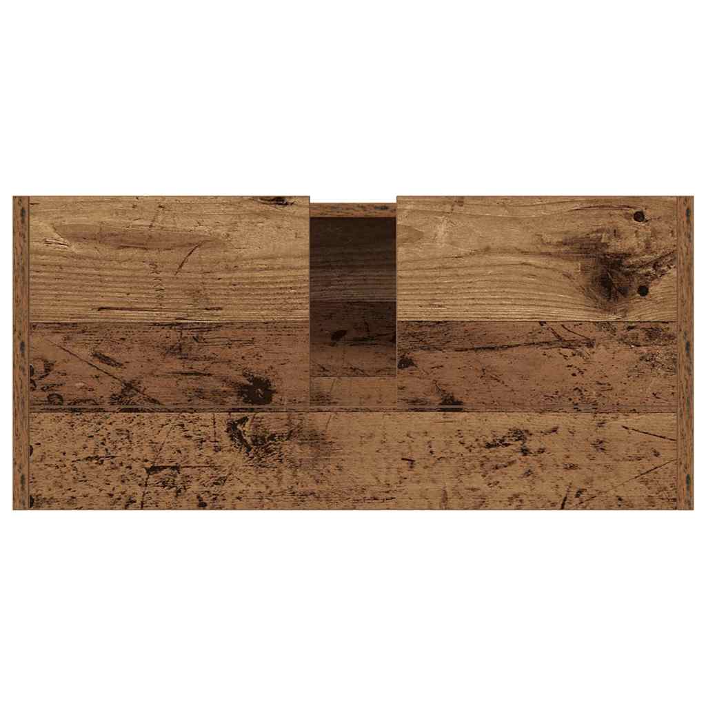 Dulap de Baie cu raft Lemn Vechi 80 x 33 x 60 cm Lemn compozit GartenMobel Dekor