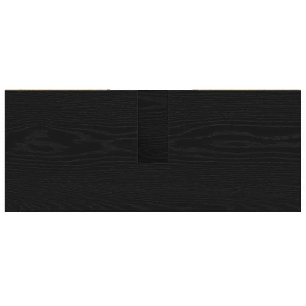 Dulap de Baie cu raft Negru 80 x 33 x 60 cm Lemn compozit GartenMobel Dekor