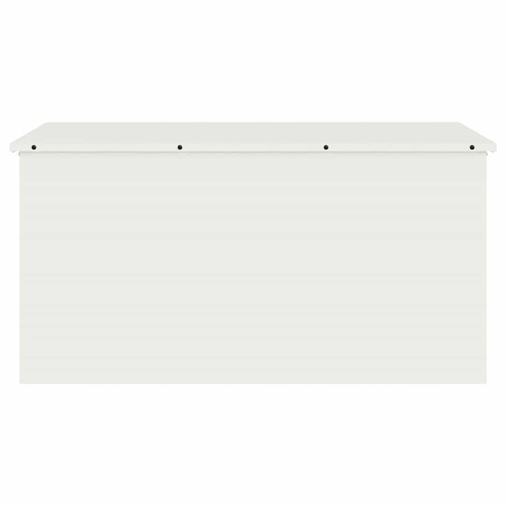 Cutie de depozitare exterioară Alb 100 x 50,5 x 50 cm Oțel GartenMobel Dekor