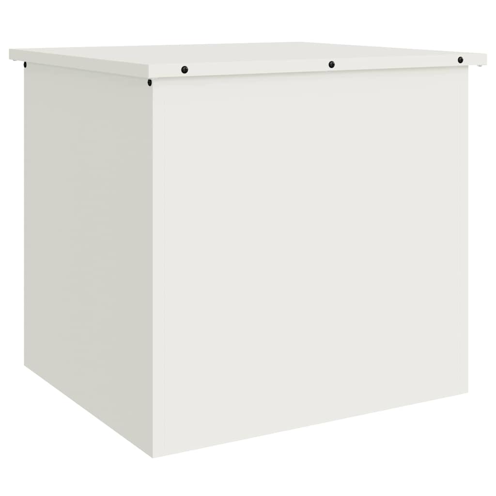 Cutie de depozitare exterioară Alb 55 x 50,5 x 50 cm Oțel GartenMobel Dekor