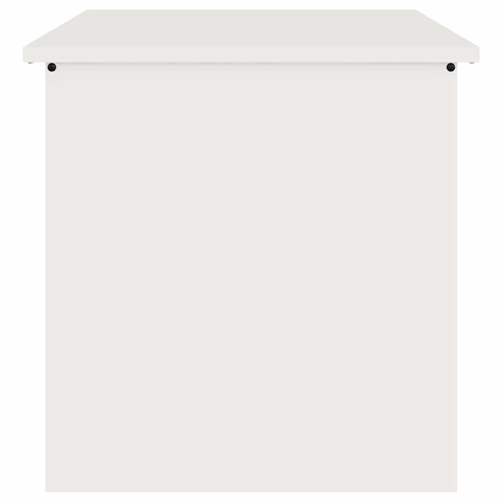 Cutie de depozitare exterioară Alb 55 x 50,5 x 50 cm Oțel GartenMobel Dekor