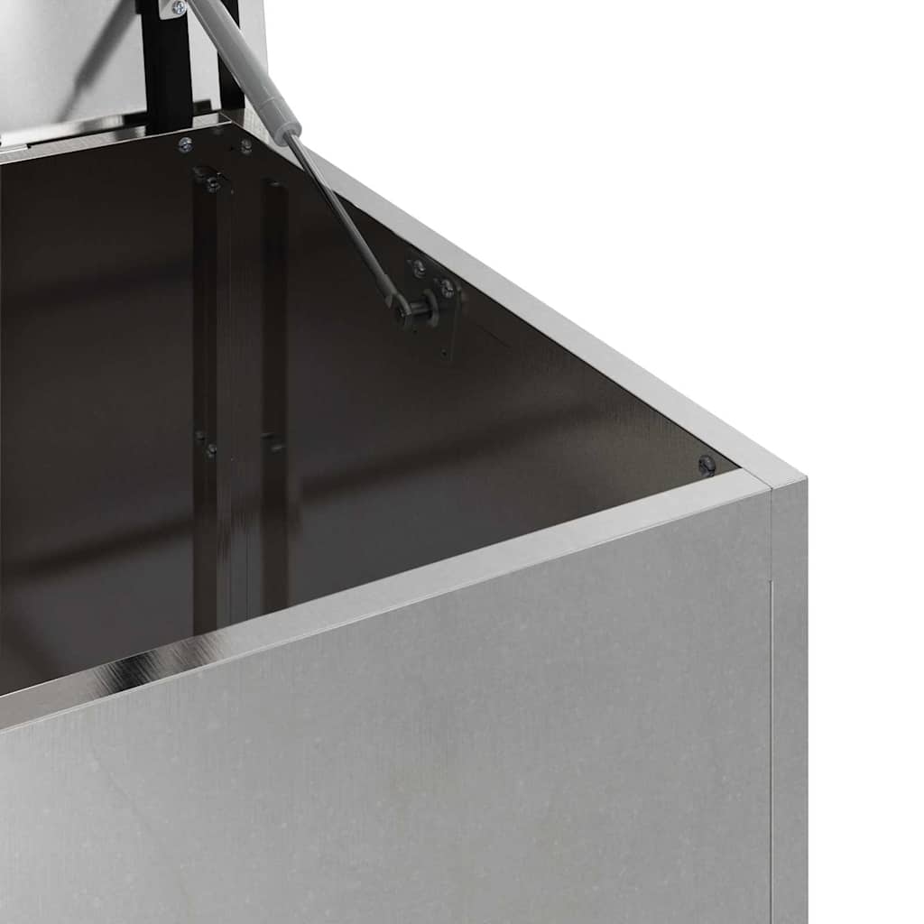 Cutie de depozitare exterioară Argintiu 100 x 50,5 x 50 cm Oțel GartenMobel Dekor