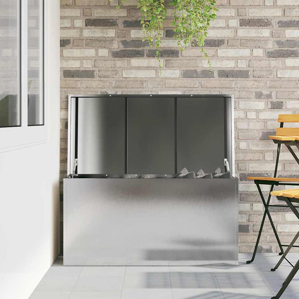 Cutie de depozitare exterioară Argintiu 100 x 50,5 x 50 cm Oțel GartenMobel Dekor