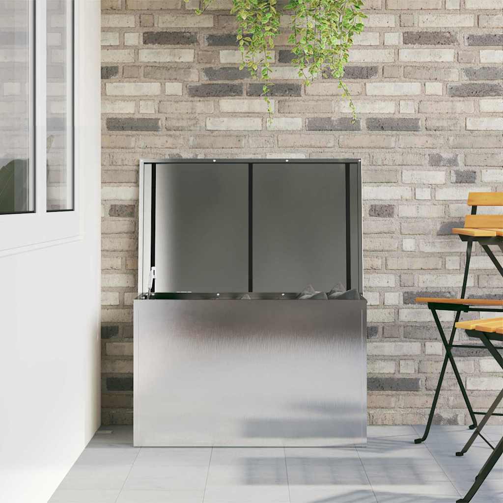 Cutie de depozitare exterioară Argintiu 80 x 50,5 x 50 cm Oțel GartenMobel Dekor