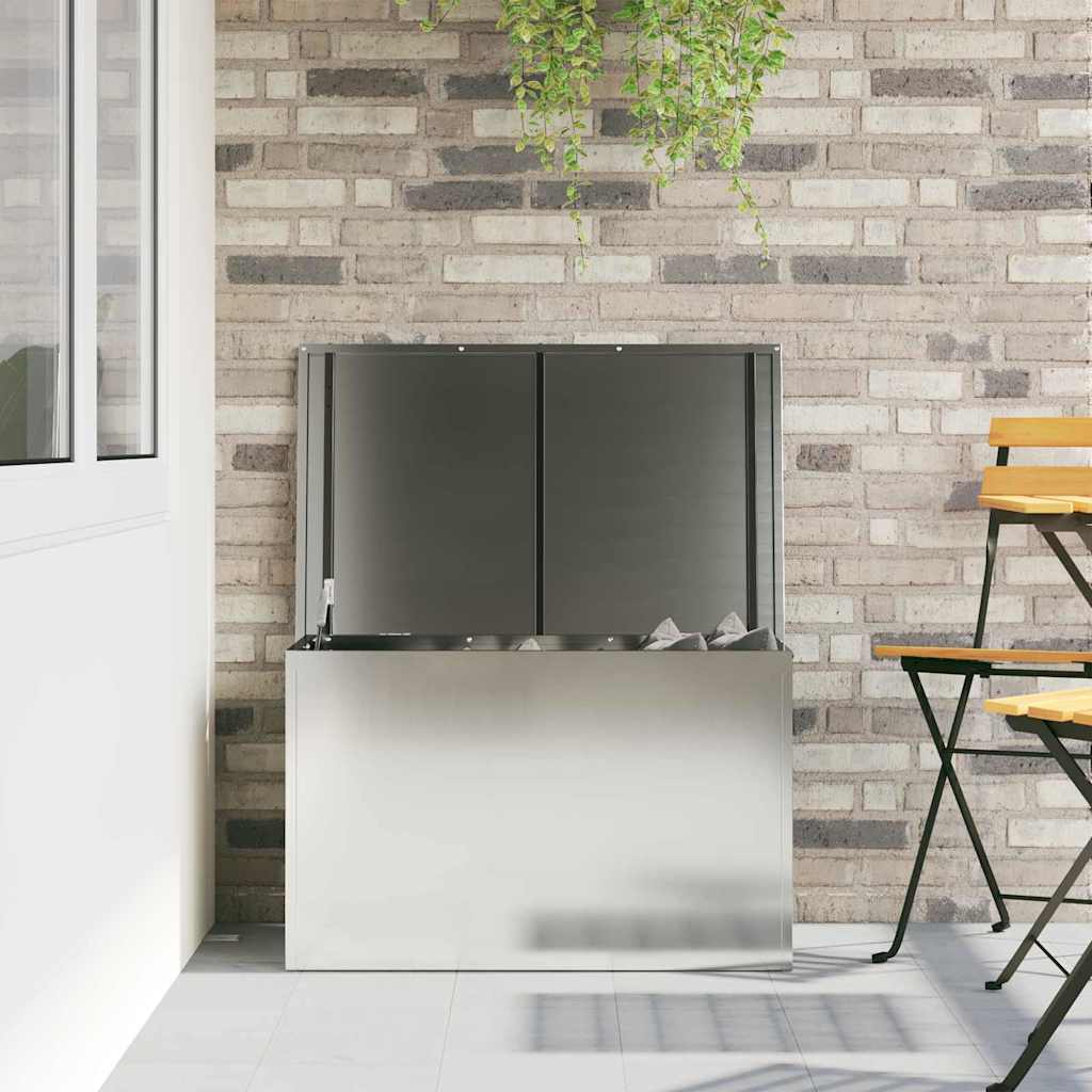 Cutie de depozitare exterioară Argintiu 80 x 50,5 x 50 cm Oțel GartenMobel Dekor