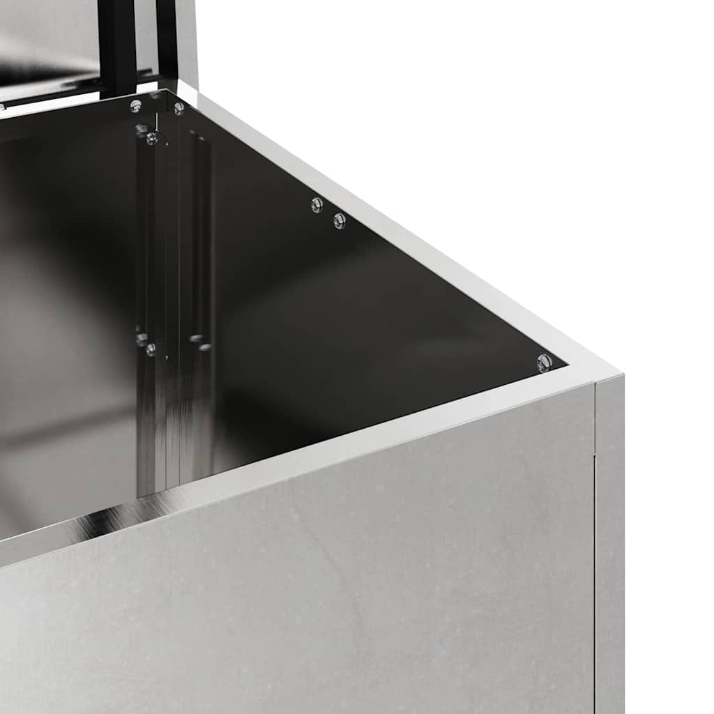 Cutie de depozitare exterioară Argintiu 80 x 50,5 x 50 cm Oțel GartenMobel Dekor