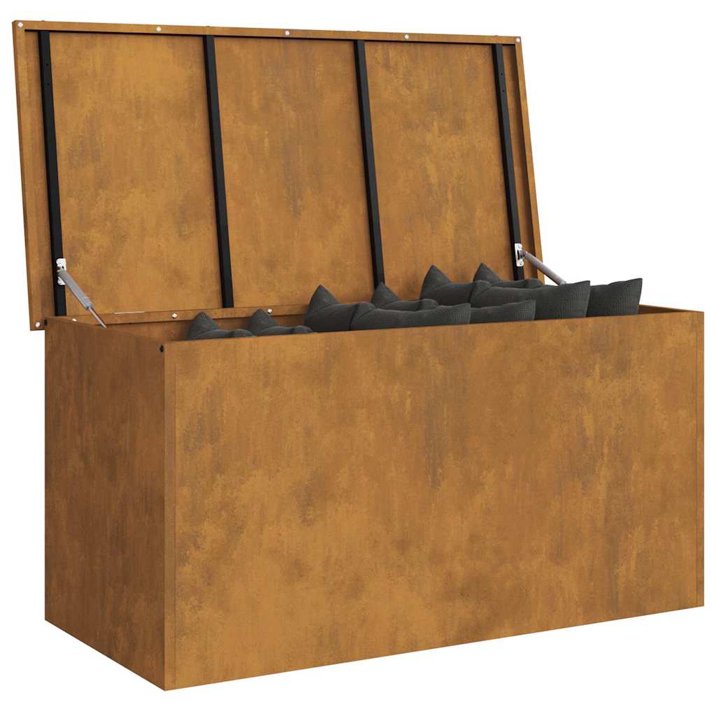 Cutie de depozitare exterioară Ruginit 100 x 50,5 x 50 cm Oțel GartenMobel Dekor