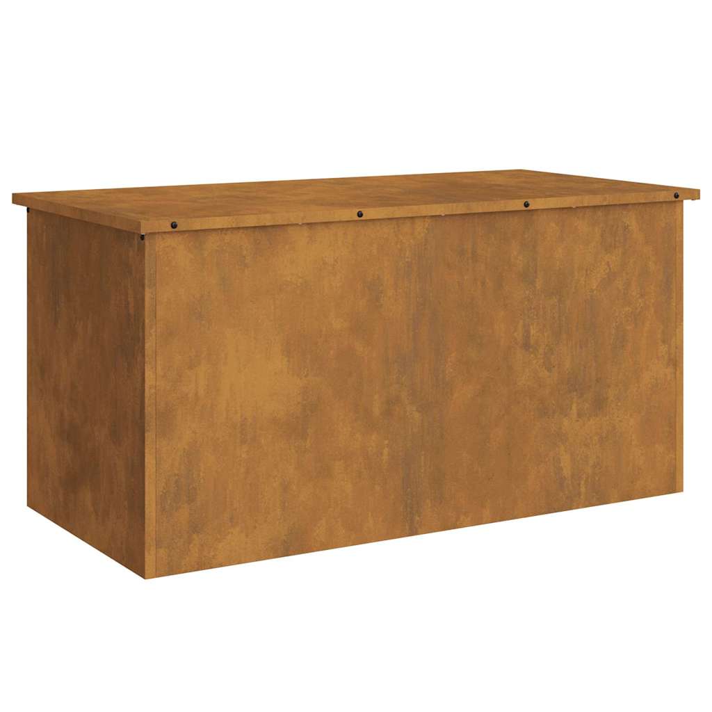 Cutie de depozitare exterioară Ruginit 100 x 50,5 x 50 cm Oțel GartenMobel Dekor