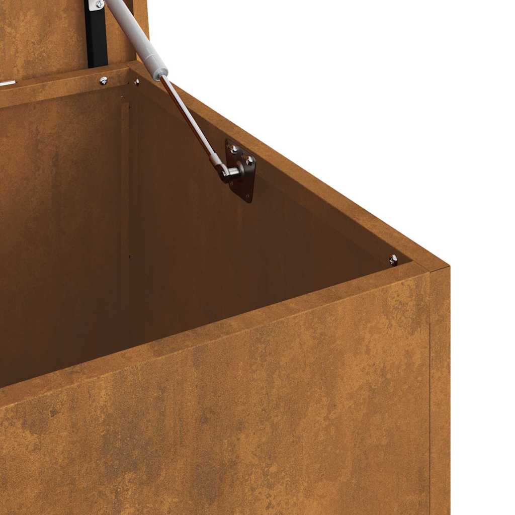 Cutie de depozitare exterioară Ruginit 100 x 50,5 x 50 cm Oțel GartenMobel Dekor