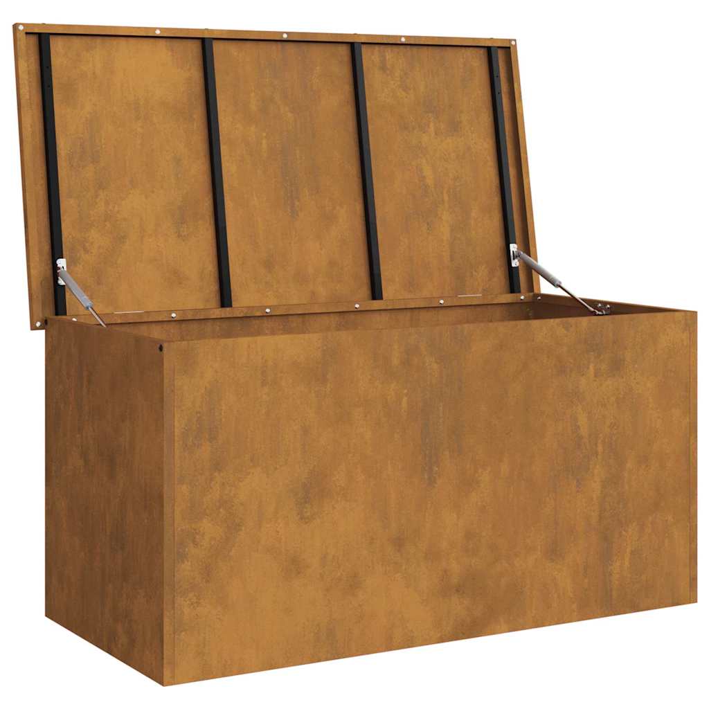 Cutie de depozitare exterioară Ruginit 100 x 50,5 x 50 cm Oțel GartenMobel Dekor