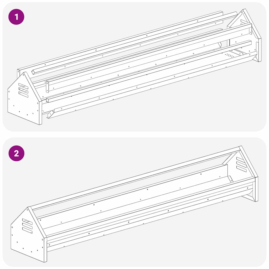 JGHEAB pentru hrănit pui Negru 108 x 20,5 x 20 cm GartenMobel Dekor