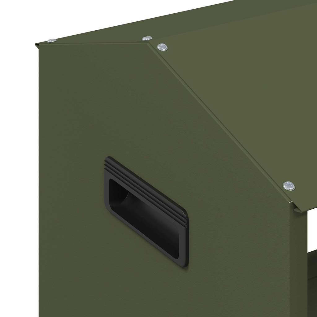 Jgheab pentru hrănirea animalelor Verde măsliniu GartenMobel Dekor