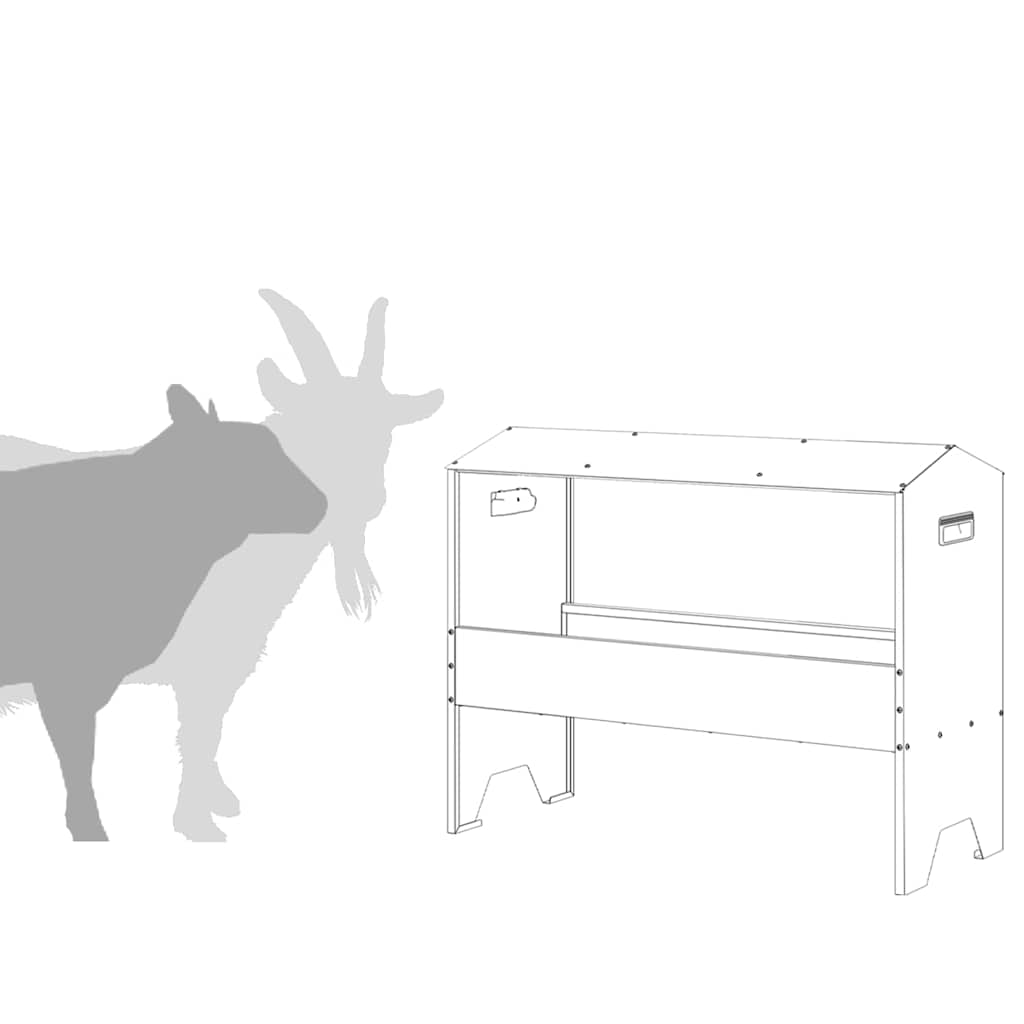 Jgheab pentru hrănirea animalelor Verde măsliniu GartenMobel Dekor