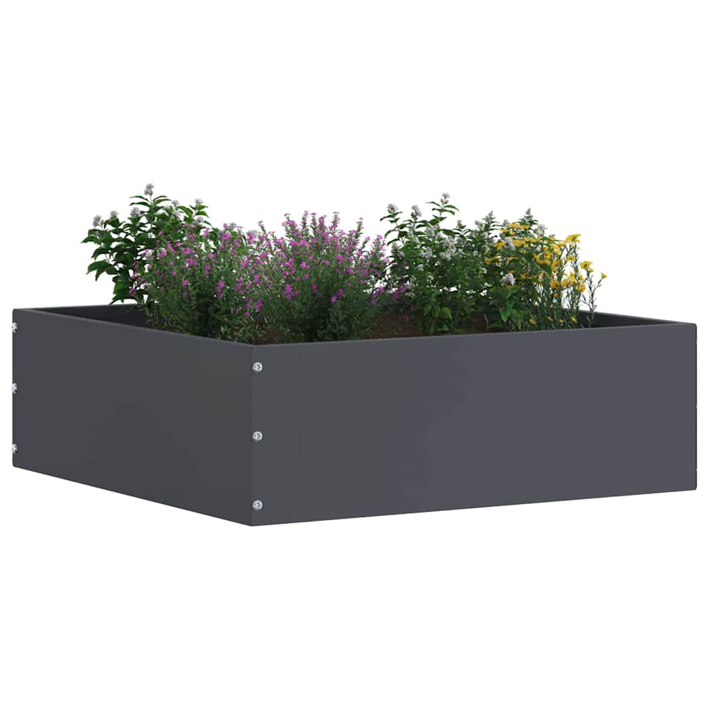 Margine pentru gazon 6 pcs Antracit 40 x 40 x 13 cm Oțel GartenMobel Dekor