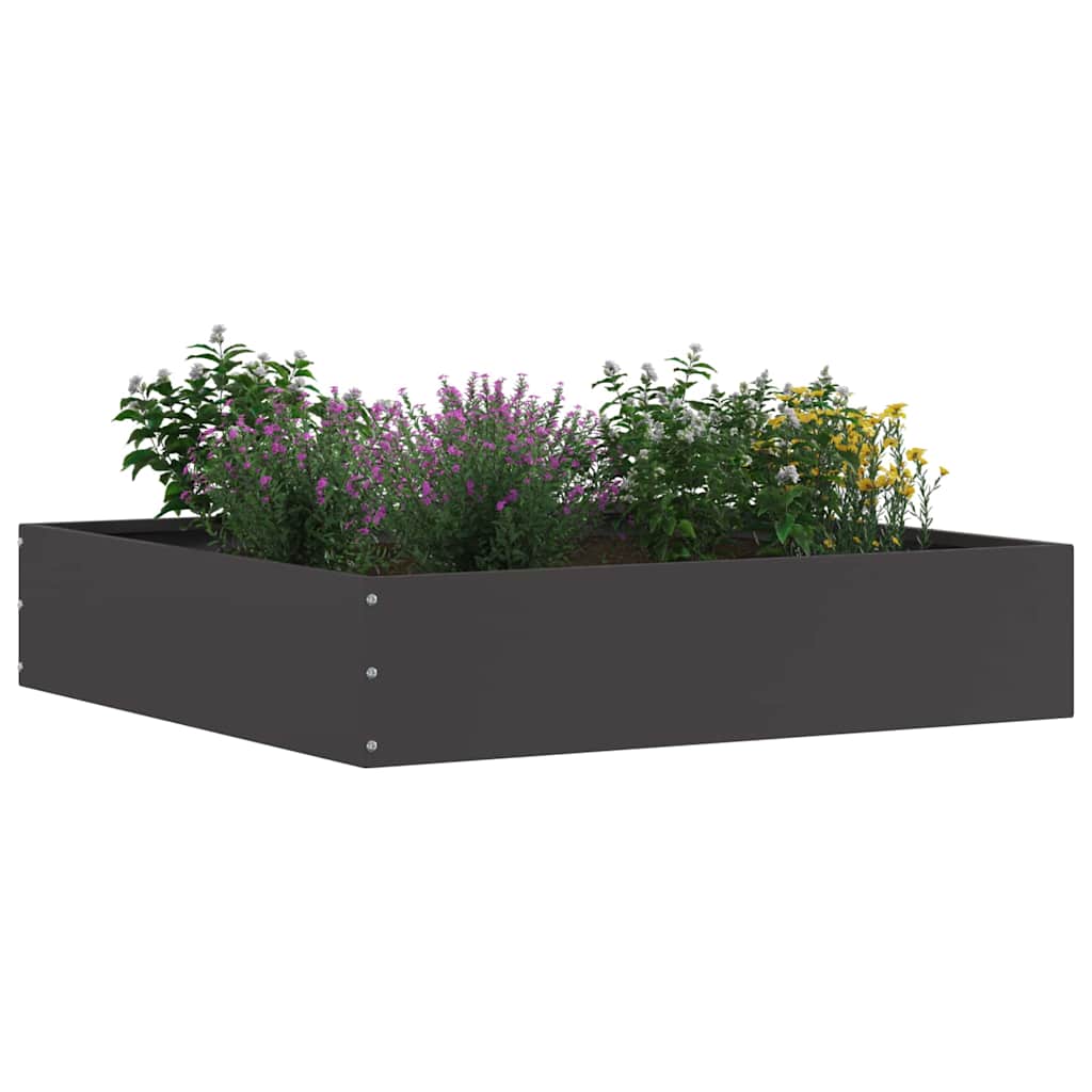 Margine pentru gazon 6 pcs Negru 60 x 60 x 13 cm Oțel GartenMobel Dekor