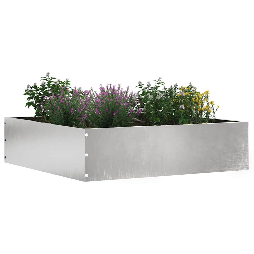 Margine pentru gazon Argintiu 50 x 50 x 13 cm Oţel inoxidabil GartenMobel Dekor