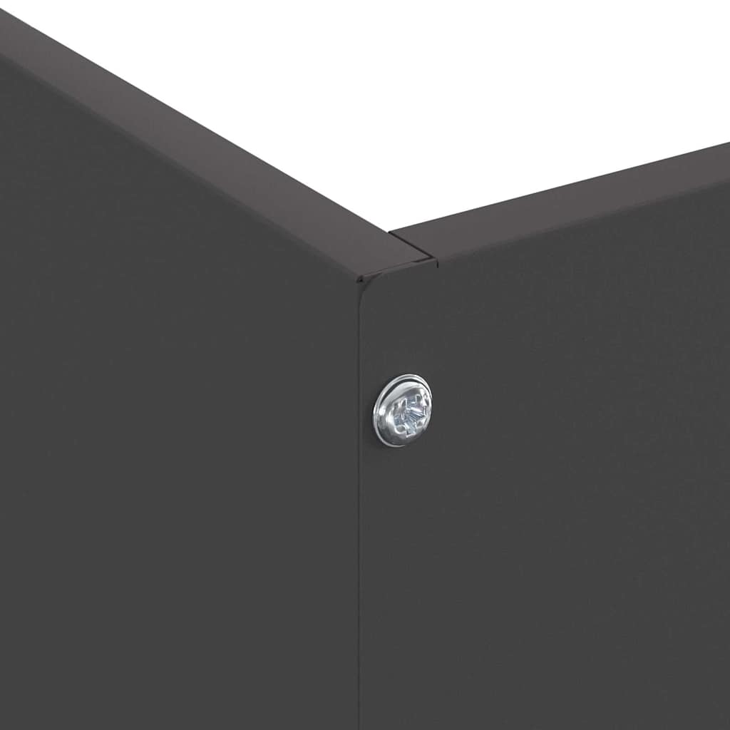 Margine pentru gazon Negru 50 x 50 x 13 cm Oțel GartenMobel Dekor