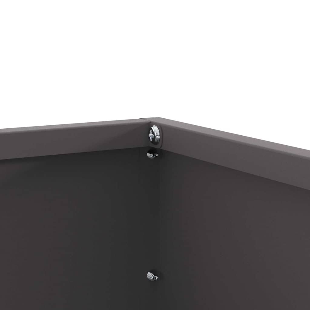 Margine pentru gazon Negru 60 x 60 x 13 cm Oțel GartenMobel Dekor