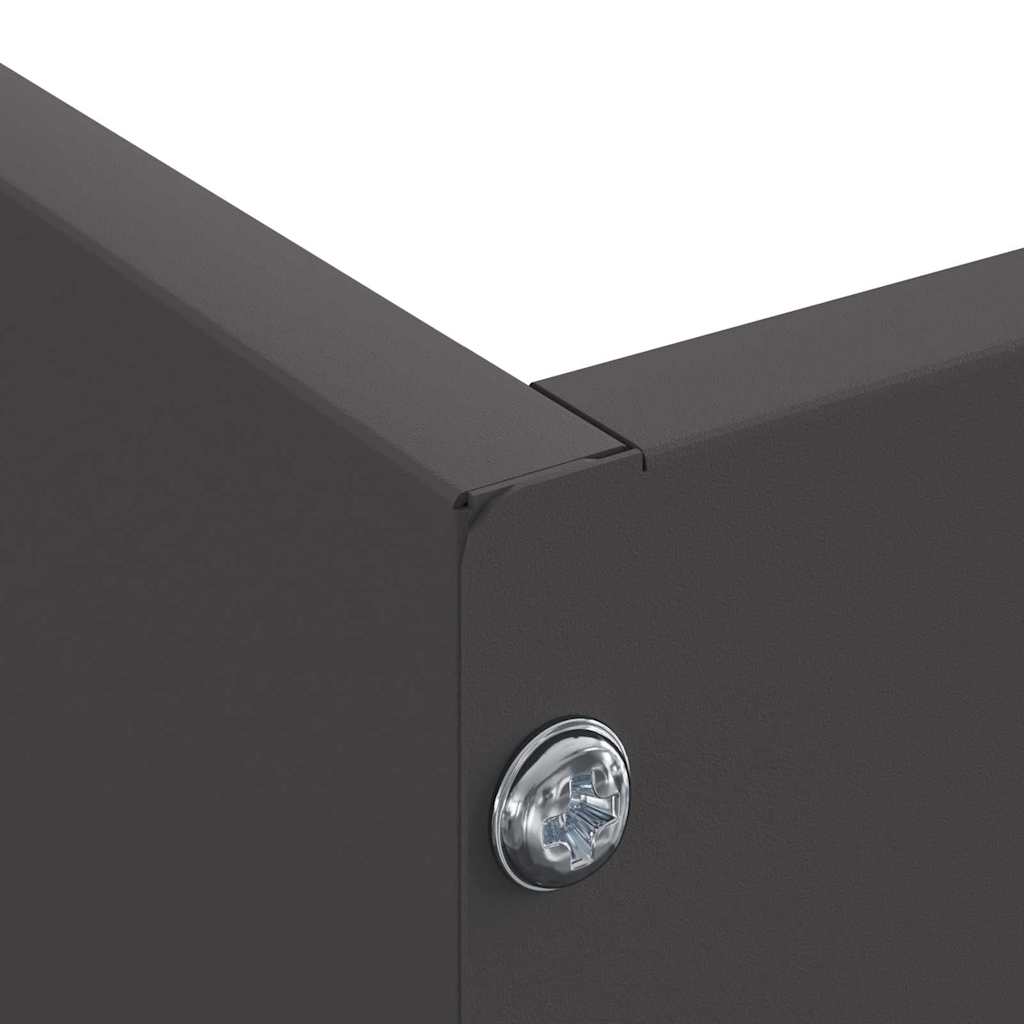 Margine pentru gazon Negru 60 x 60 x 13 cm Oțel GartenMobel Dekor