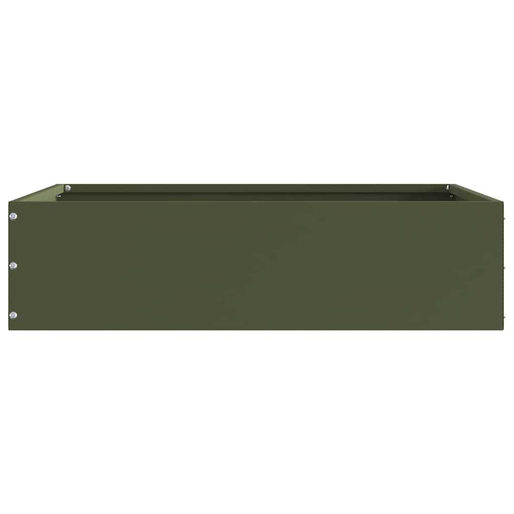 Margine pentru gazon Olivengrønn 50 x 50 x 13 cm Oțel GartenMobel Dekor