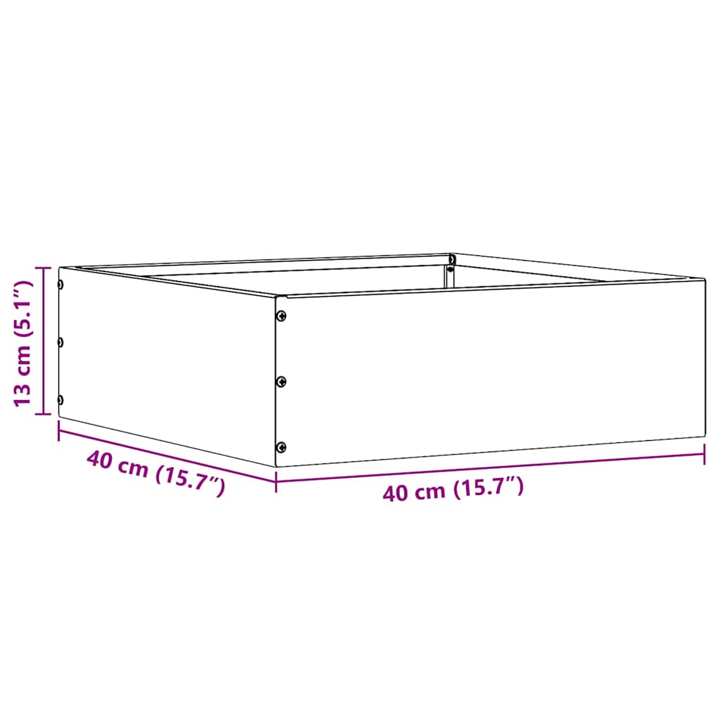 Margine pentru gazon Verde măsliniu 40 x 40 x 13 cm Oțel GartenMobel Dekor
