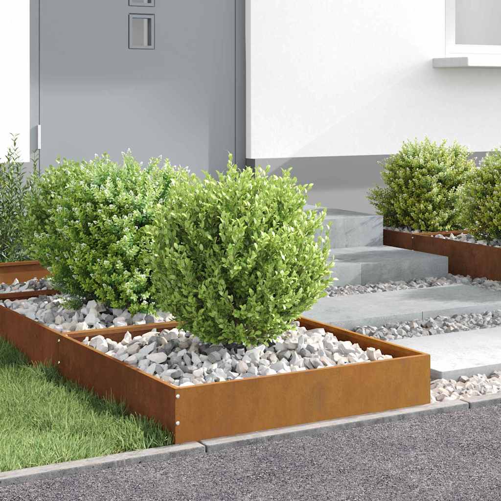 Margine pentru gazon 6 pcs Ruginit 60 x 60 x 13 cm GartenMobel Dekor