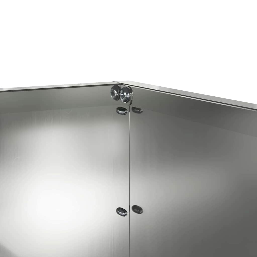 Margine pentru gazon Argintiu 60 x 60 x 13 cm Oțel Galvanizat GartenMobel Dekor