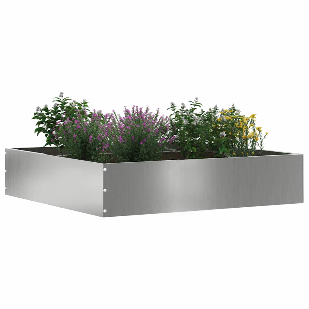 Margine pentru gazon Argintiu 60 x 60 x 13 cm Oțel Galvanizat GartenMobel Dekor