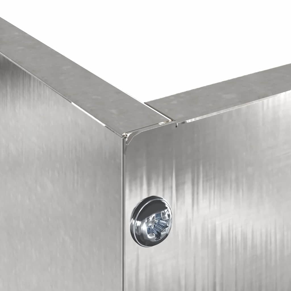 Margine pentru gazon Argintiu 60 x 60 x 13 cm Oţel inoxidabil GartenMobel Dekor