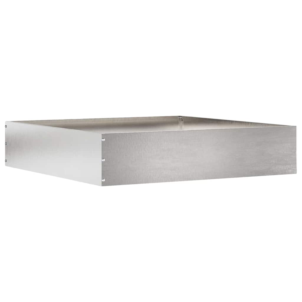 Margine pentru gazon Argintiu 60 x 60 x 13 cm Oţel inoxidabil GartenMobel Dekor