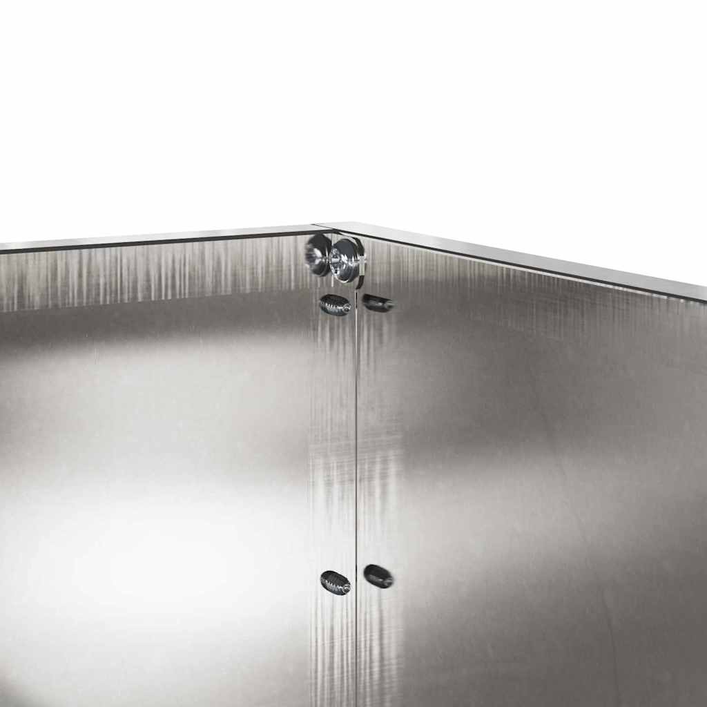 Margine pentru gazon Argintiu 60 x 60 x 13 cm Oţel inoxidabil GartenMobel Dekor