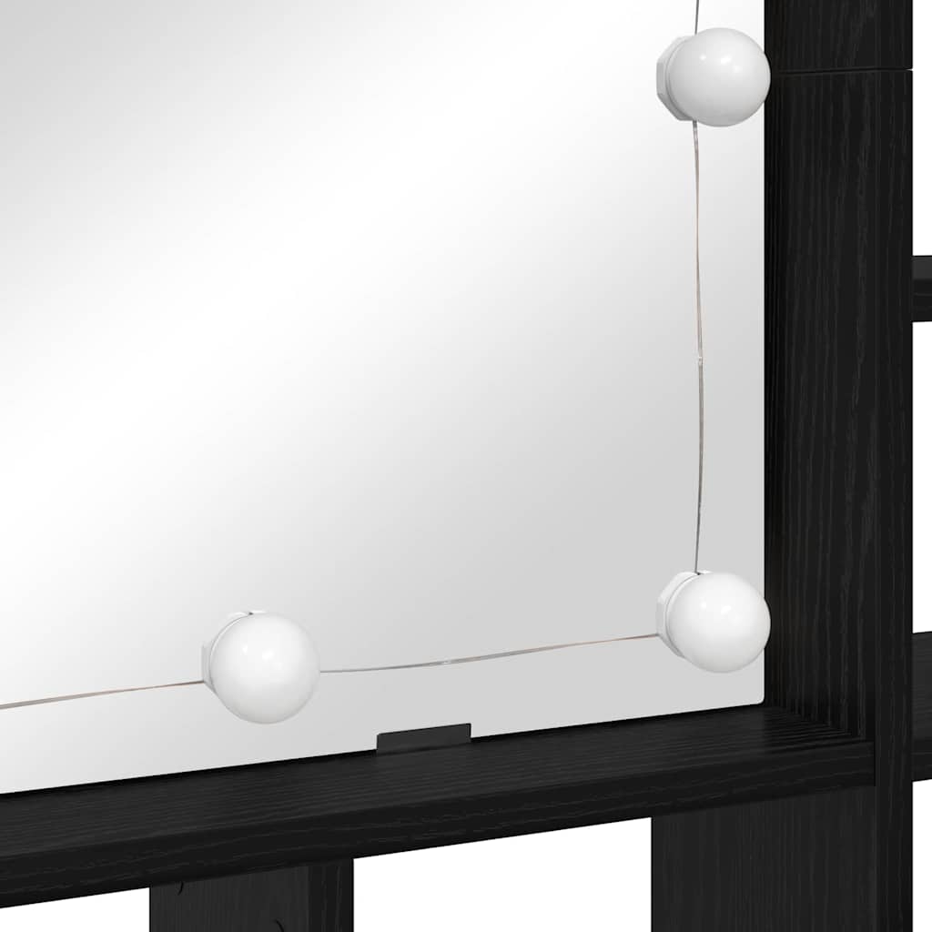 Dulap cu oglindă Stejar negru 91 x 15 x 76.5 cm Lemn compozit GartenMobel Dekor