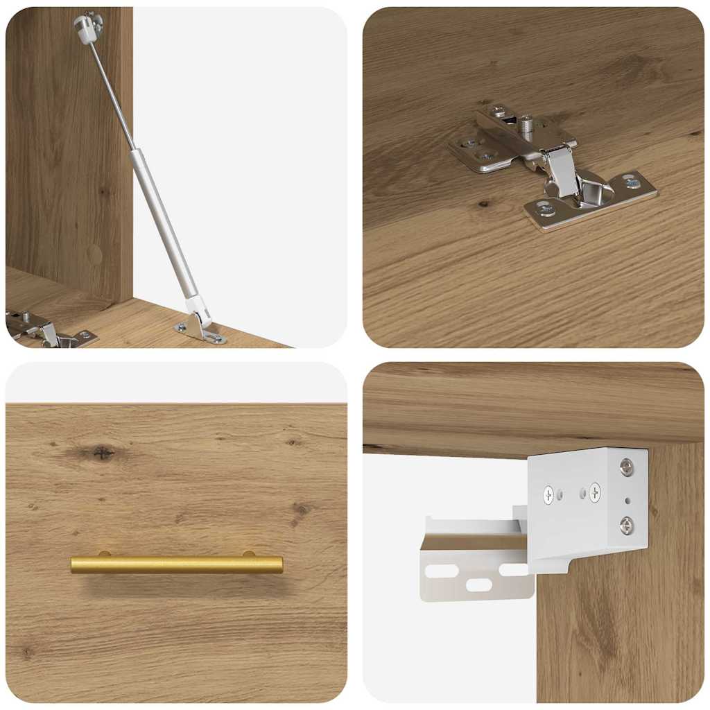 Dulap de perete Pe perete stejar artizanal 80 x 36.5 x 35 cm GartenMobel Dekor