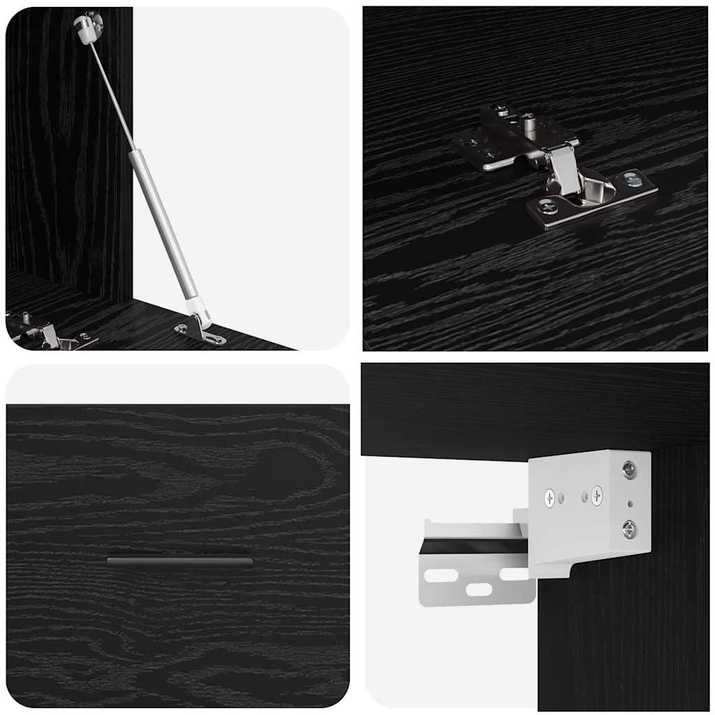 Dulap de perete Stejar negru 100 x 36.5 x 35 cm Lemn compozit GartenMobel Dekor