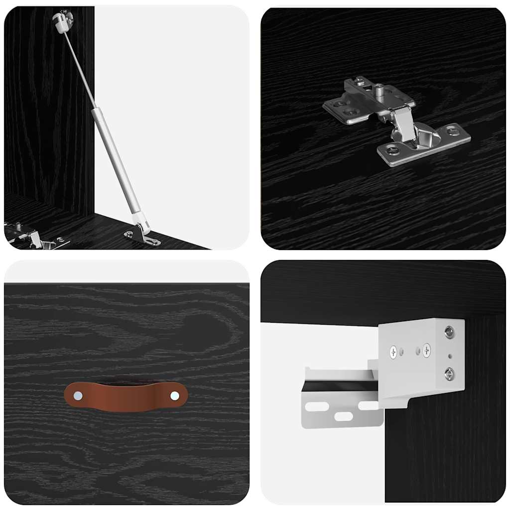 Dulap de perete Stejar negru 100 x 36.5 x 35 cm Lemn compozit GartenMobel Dekor