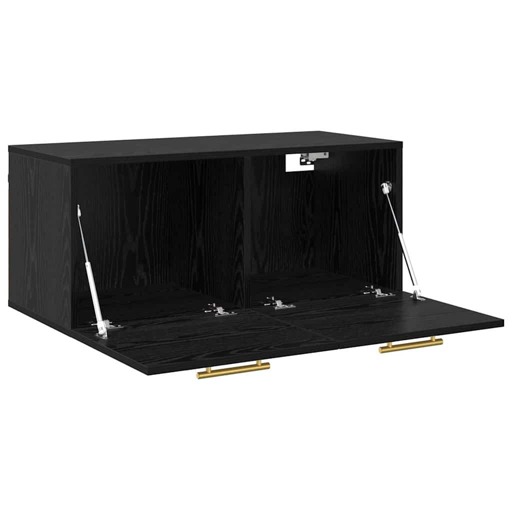 Dulap de perete Stejar negru 80 x 36.5 x 35 cm Lemn compozit GartenMobel Dekor