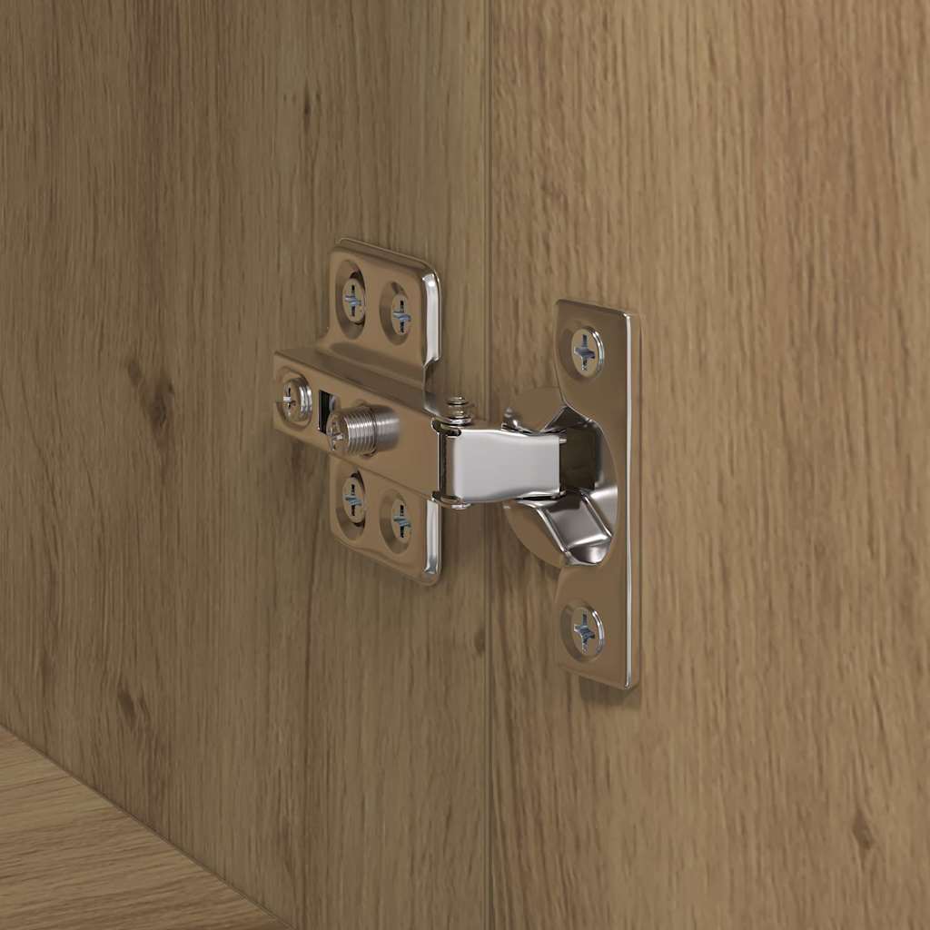 Dulap de birou stejar artizanal 60 x 32 x 115 cm Lemn compozit GartenMobel Dekor