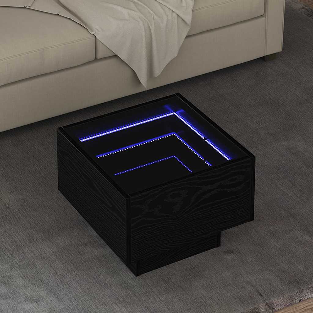 Masă de cafea Stejar negru 40 x 40 x 30 cm Lemn compozit GartenMobel Dekor