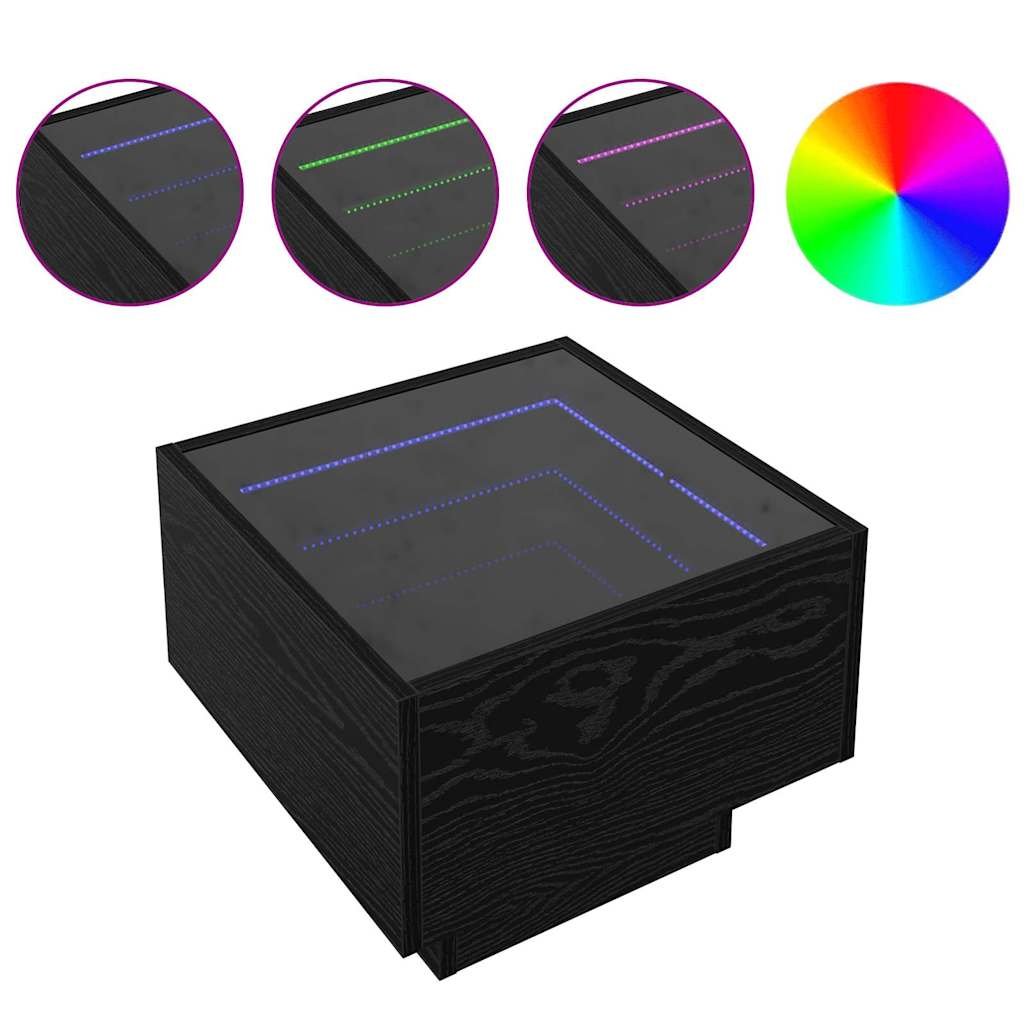 Masă de cafea Stejar negru 40 x 40 x 30 cm Lemn compozit GartenMobel Dekor