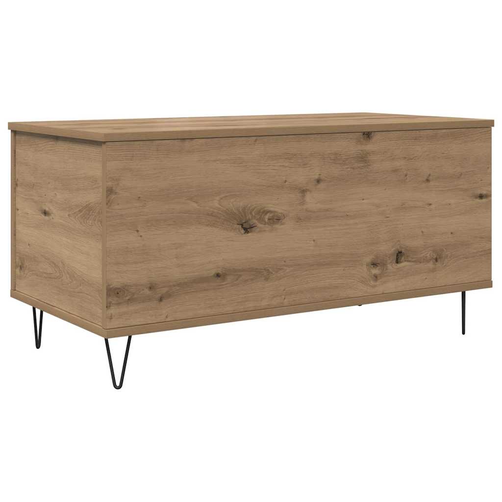 Masă de cafea stejar artizanal 90 x 44.5 x 45 cm Lemn compozit GartenMobel Dekor