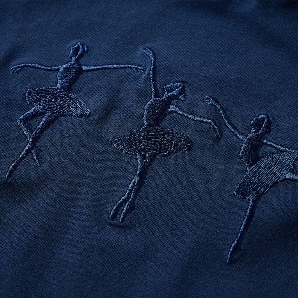 Tricou pentru copii cu mâneci lungi, bleumarin, 116 GartenMobel Dekor