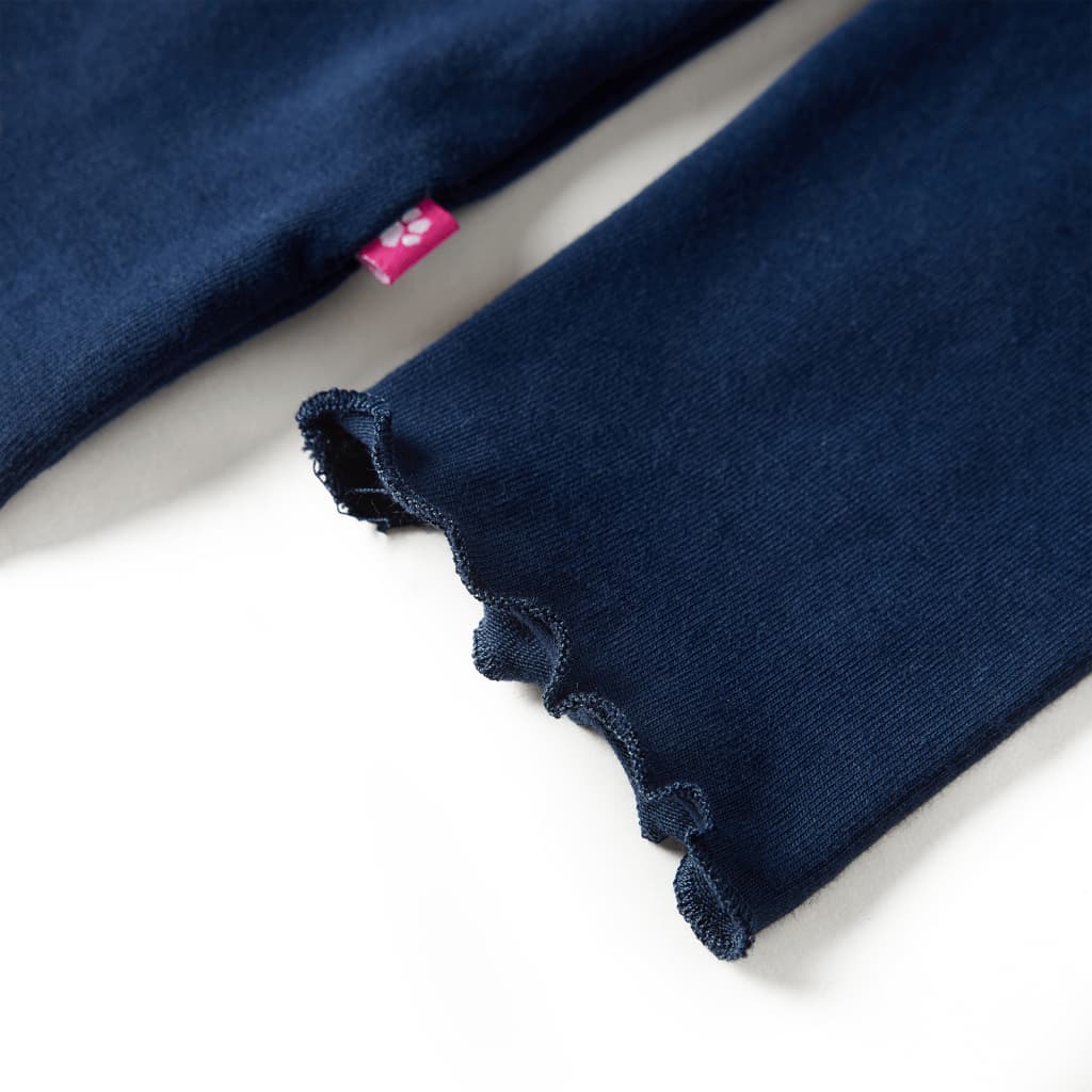 Tricou pentru copii cu mâneci lungi, bleumarin, 92 GartenMobel Dekor