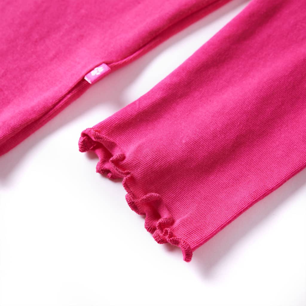 Tricou pentru copii cu mâneci lungi, roz aprins, 140 GartenMobel Dekor