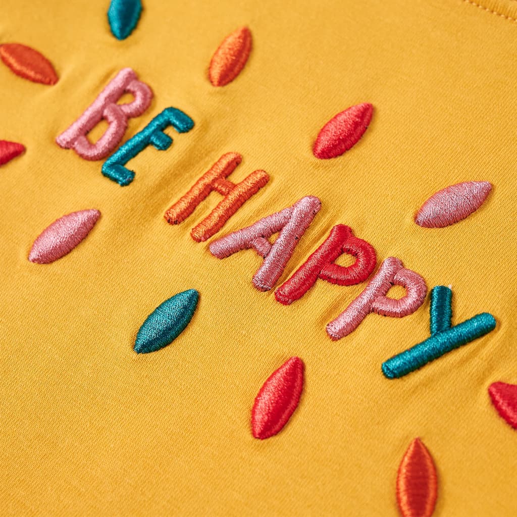 Tricou de copii cu mâneci lungi, ocru închis, 104 GartenMobel Dekor