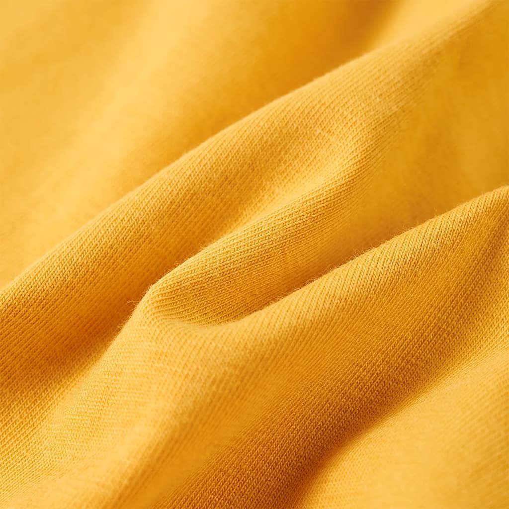 Tricou de copii cu mâneci lungi, ocru închis, 104 GartenMobel Dekor