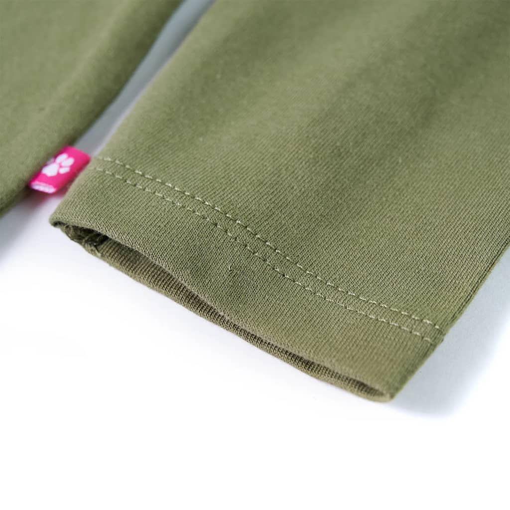 Tricou pentru copii cu mâneci lungi, kaki, 116 GartenMobel Dekor