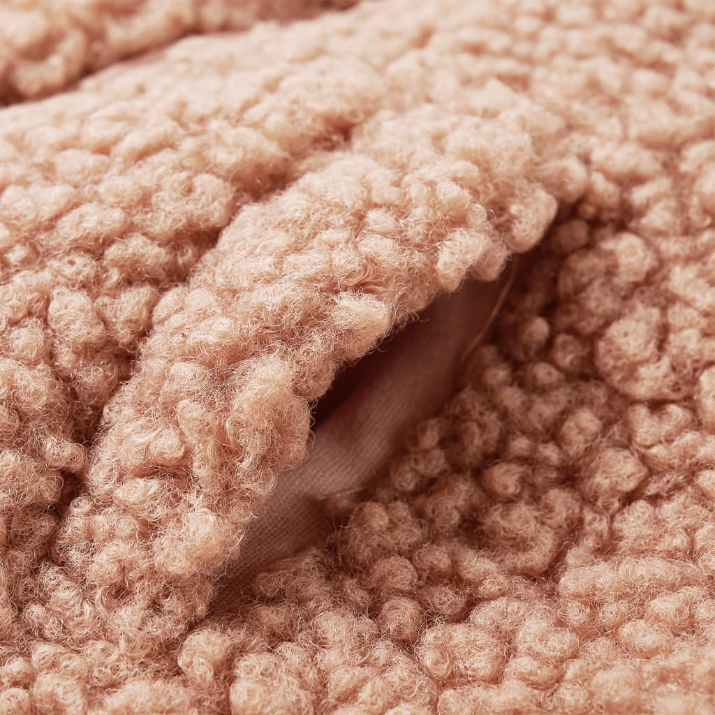 Jachetă cu glugă pentru copii, blană artificială, coniac, 104 GartenMobel Dekor