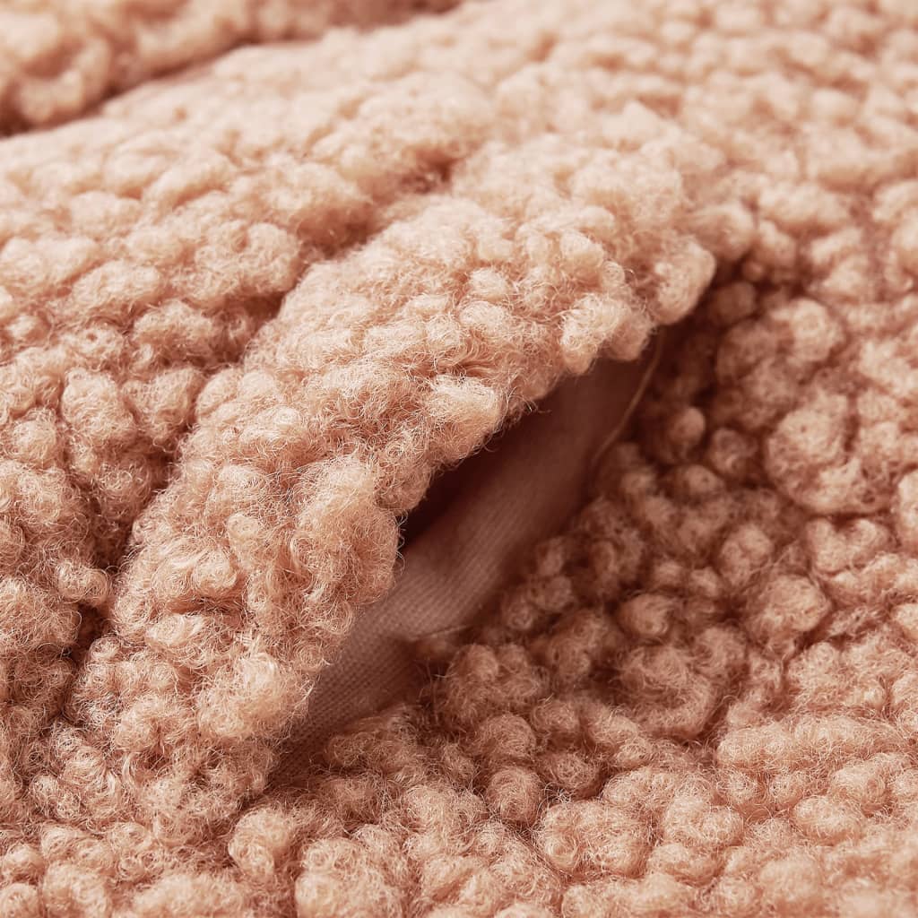 Jachetă cu glugă pentru copii, blană artificială, coniac, 116 GartenMobel Dekor