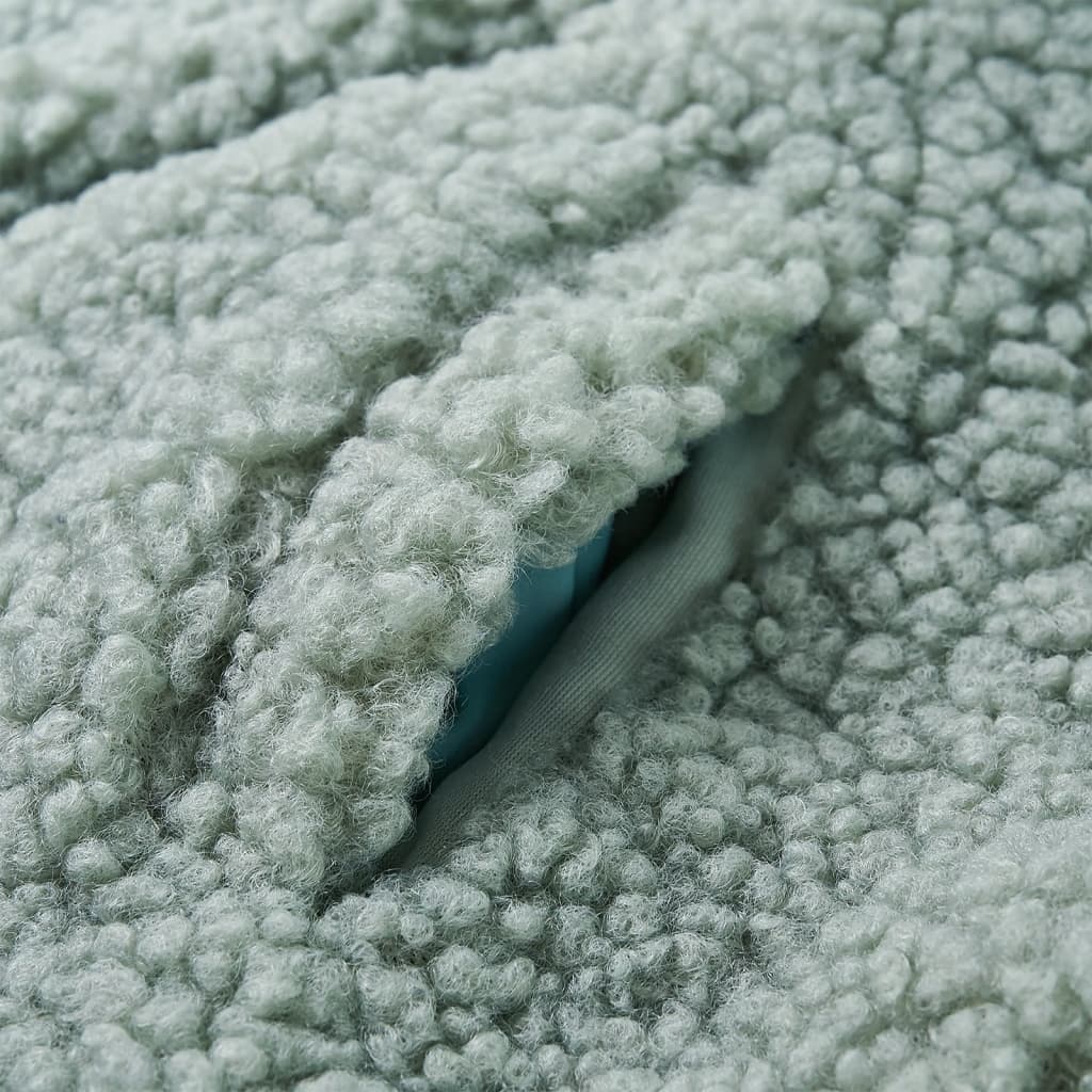 Jachetă cu glugă pentru copii blană artificială Teddy verde mentă 104 GartenMobel Dekor