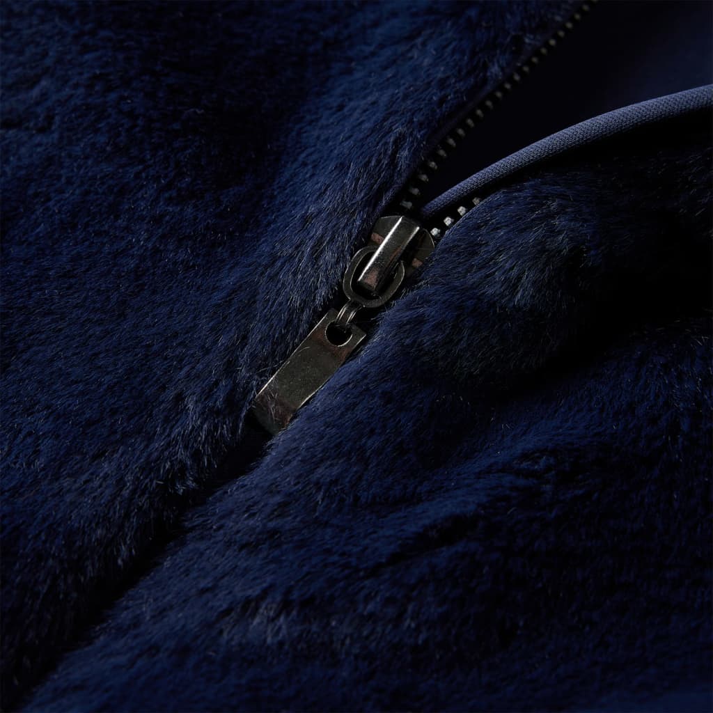 Palton pentru copii din blană artificială, bleumarin, 116 GartenMobel Dekor